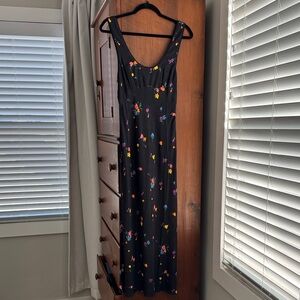 Rumored Black Floral Maxi Dress